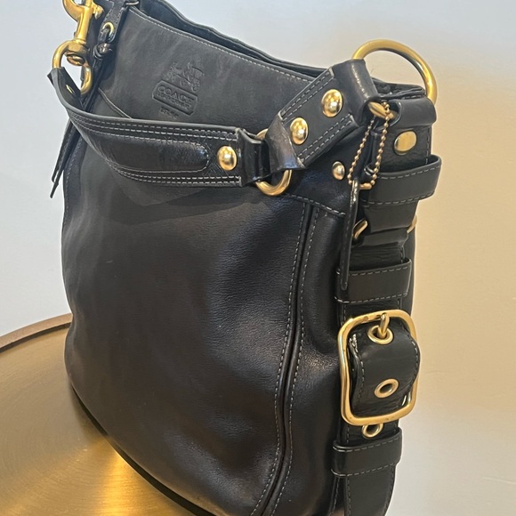 Coach Zoe Hobo Black Leather Bag | Purse | Satchel - Picture 3 of 13